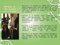 Page 16: Code of ethics for professional teachers
