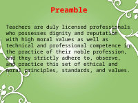 Page 5: Code of ethics for professional teachers